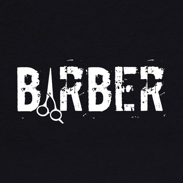 Barber Hairdresser Cool Hairstylist Hair-cutters Scissors T-Shirt by FouadBelbachir46